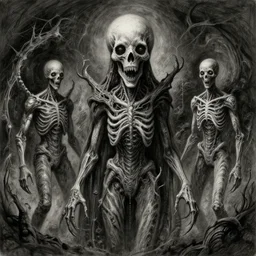 just another graceless night, horrifying artwork by nekro, borja, syd mead, zdislaw cosmic horror charcoal artwork, surreal existentialism