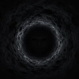 a black hole with a face