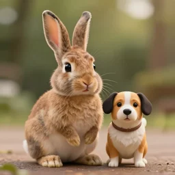 a cinematic anthropomorphic human rabbit, half dog half human, ultra realistic, canon, 3 5 mm, bokeh, coherent, warm colors