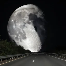 parts of the moon are blocking the highway