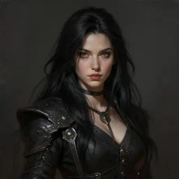 Tabaxi :: Phantom Rogue, pretty, beautiful, DnD character art portrait, black hair, matte fantasy painting, masterpiece, 8k, DeviantArt Artstation, by Jason Felix by Steve Argyle by Tyler Jacobson by Peter Mohrbacher, cinematic lighting.