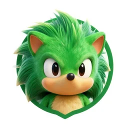 behance hd, 3 d head of green hedgehog, cgsociety, symmetrical logo, a digital painting by pixar, cgsociety, pop surrealism