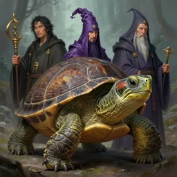 a detailed portrait of a turtle wizard, by victo ngai and justin gerard, digital art, realistic painting, very detailed, fantasy, dnd, trending on artstation