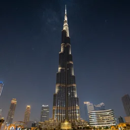 a photo of the Burj Khalifa at night with the Milky Way, realistic painting, classical painting, high definition, digital art, matte painting, very detailed, realistic