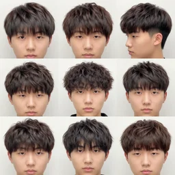 male hairstyles, various color