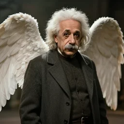 albert einstein as a hooded angel, movie still