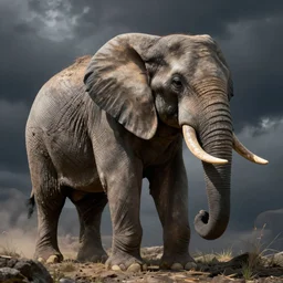 muscular anthropomorphic elephant