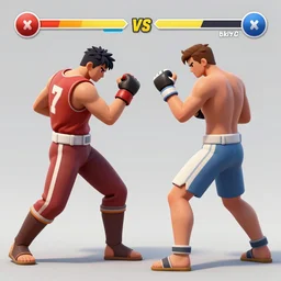 a fight game using the cell shading technology