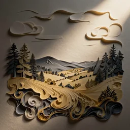 abstract tissue paper art