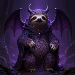 unholy sloth, animal sloth, anthropomorphic sloth, demon, demonic robes, unholy light aura, ultra details, art by artgerm, dwayne barlowe, trending on artstation and greg rutkowski and alphonse mucha, 8 k