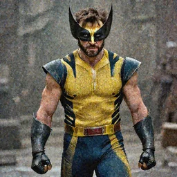 Taron Egerton as Wolverine , in the style of simon Bisley