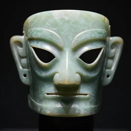 portrait, jade mask of man, polished, enigmatic, dark, fantasy, trending on artstation