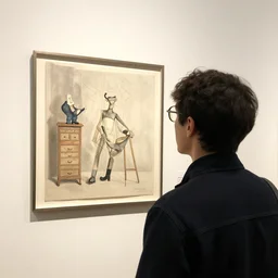 the person marcel duchamp looking at things