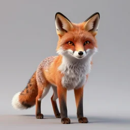 9 0 s 3 d render of a fox