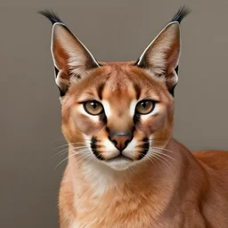 portrait of caracal cat. elegant, highly detailed, digital painting, artstation, concept art, smooth, sharp focus, illustration, art by artgerm and greg rutkowski and alphonse mucha