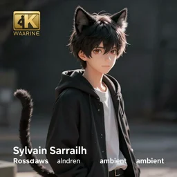 anime boy with cat ears and tail, by sylvain sarrailh, rossdraws, ambient light, ultra detailed, mid - shot, medium shot, fantasy artwork, 8 k, volumetric lighting, trending on artstation, award winning, very very very very very very very beautiful.