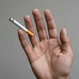 very accurate photo, very coherent image, hyper realistic photo of a human hand with a cigarette in it, by Omar Reda, Tim Booth,  exactly 5 fingers, very detailed, award-winning shot