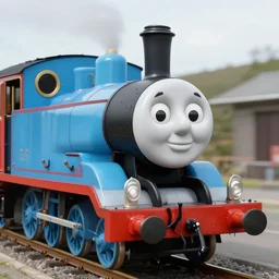 a thomas the tank engine!!! human hybrid!!, photorealistic