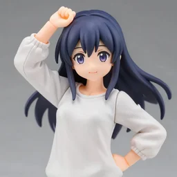 complete figure of cereal wearing a comfy blouse, personification, tsurime eyes, tareme eyes, eyes by kon satoshi, dynamic pose, amiami, aniplex, kotobukiya, good smile company, beautiful composition, 4 5 mm lens, focal length 2, hdr