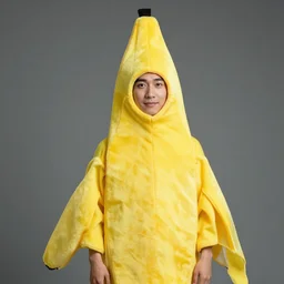 man wearing bannana suit