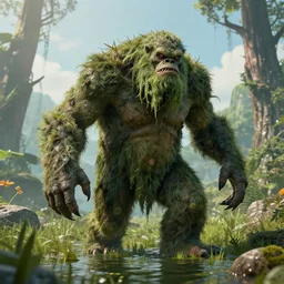 swamp monster, realistic, beautiful texture, beautiful graphics, fantasy artwork, very beautiful scenery, hd, hdr, ue 5, ue 6, unreal engine 5, cinematic 4 k wallpaper, 8 k, ultra detailed