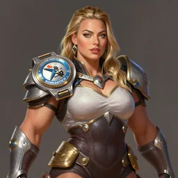 detailed portrait of margot robbie as a thick female bodybuilder champion zarya from overwatch, attractive, beautiful, fantasy, intricate, elegant, highly detailed, digital painting, artstation, concept art, matte, sharp focus, illustration, art by aenaluck, artgerm and roberto ferri and greg rutkowski, epic fantasy, digital painting