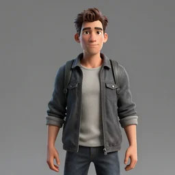 Medium shot of a typical character in the style of octane render