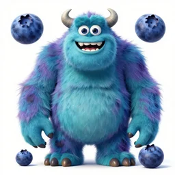 a blueberry man monster, 4 k, 8 k, super detailed, masterpiece, blueberries, trending on art station, highly detailed, full hd, kentaro miura art style