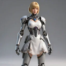 Sundowner cyborg mercenary from metal gear video game wearing a dress, fully detailed, high quality , 4k , octane render , soft lightening , masterpiece