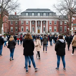 guys doing the harvard rub in harvard square,