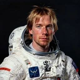 portrait of kurt cobain in a space suit, artstation