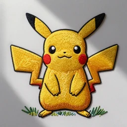 an embroidery  Pikachu