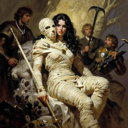 anne rice the mummy, or ramses the damned by frank frazetta, ken kelly, simon bisley, richard corben
