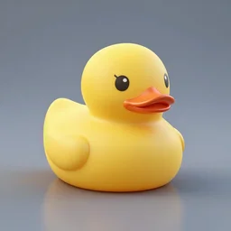 hyperrealistic render of a rubber duck