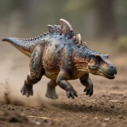 action photography, long shot, award winning macro photo of an ultra detailed intricate muddy stegosaurus running very fast on mud, dirt and dust, fast shutter speed, motion blur, tiny gaussian blur, highly detailed, highly intricate, depth of field, national geographic