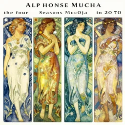 the four seasons in 2 0 7 0 by alphonse mucha