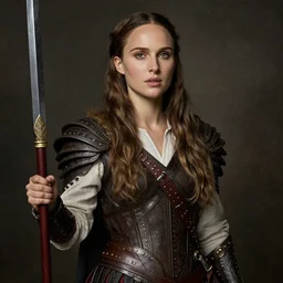 natalie portman as a exotic viking warrior, 8 k, high detailed, award winning, renaissance painting