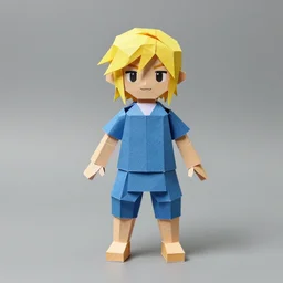 a paper model of linkle, paper modeling art.