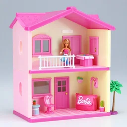 a photo of real life barbie house