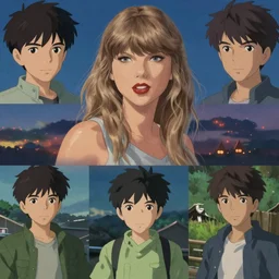 taylor swift by greg rutkowski, makoto shinkai, takashi takeuchi, studio ghibli, akihiko yoshida, rule of thirds, seductive look, beautiful