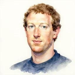 mark zuckerberg portrait by yoshitaka amano and moebius, watercolor, soft, delicate, masterpiece, anime
