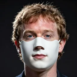 anonymous mask, mark zuckemberg model