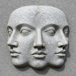 fractal faces made of granite