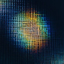 closeup photo of dead pixel on lcd screen with rainbow glare