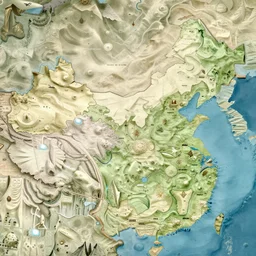 Very complicated and detailed fantasy map, countries, NO TEXT, 4k