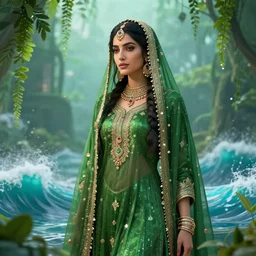 🍃 🌊 goddess of love pakistan, style artstation, style greg rutkowsk, octane render, unreal engine 6, epic game graphics, fantasy, cyberpunk, conceptual art, ray tracing