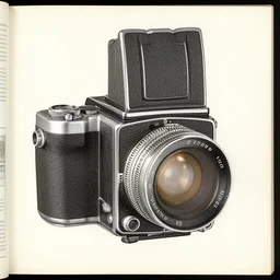 medium format camera designed by luigi serafini, page scan from codex seraphinianus