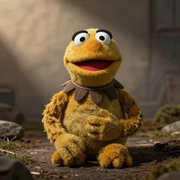 Fredrik Reinfeldt as a muppet, photorealistic