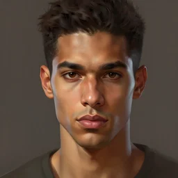 beautiful, strong, mixed race, male, face, head shot, fantasy, highly detailed, digital painting, artstation, concept art, smooth, sharp focus, illustration, art by artgerm and greg rutkowski and alphonse mucha
