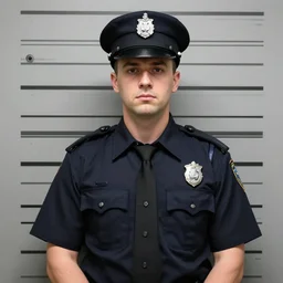 Mugshot of Postman Pat as a real human, arrested for DUI